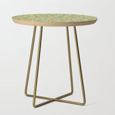 70s Daisies on Sage, retro, vintage, green, cottagecore Side Table