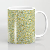 70s Daisies on Sage, retro, vintage, green, cottagecore Coffee Mug