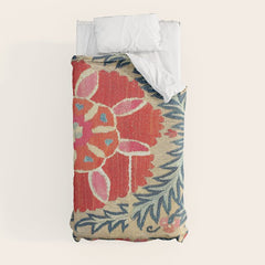 18th Century Suzani Fragment Print Duvet Cover