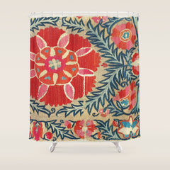 18th Century Suzani Fragment Print Shower Curtain