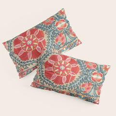 18th Century Suzani Fragment Print Pillow Sham