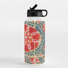 18th Century Suzani Fragment Print Water Bottle