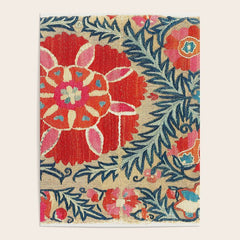 18th Century Suzani Fragment Print Poster
