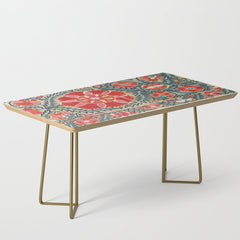 18th Century Suzani Fragment Print Coffee Table