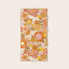 70s Floral Pattern Bath Towel