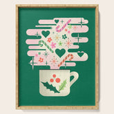 A Cup of Cheer - Warm Wishes Festive Holiday Mug Serving Tray