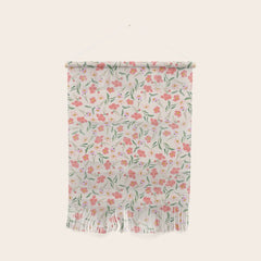 A breath of fresh air - A seamless floral pattern in pinks and reds Wall Hanging