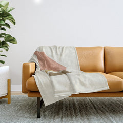 3 Forms Composition - Pink Throw Blanket