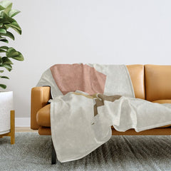 3 Forms Composition - Pink Throw Blanket