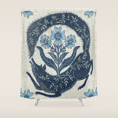 A Fox Chasing Its Tail Shower Curtain