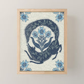 A Fox Chasing Its Tail Mini Art Print