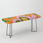 70s Hippie Retro Abstract Colorful Explosion Bench