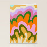 70s Hippie Retro Abstract Colorful Explosion Stationery Card