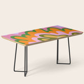 70s Hippie Retro Abstract Colorful Explosion Coffee Table