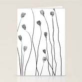 A group of poppy heads Stationery Card