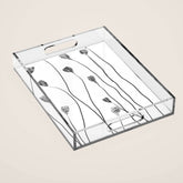 A group of poppy heads Acrylic Tray