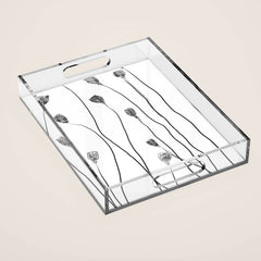 A group of poppy heads Acrylic Tray