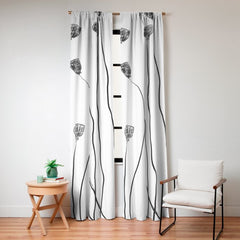 A group of poppy heads Window Curtain