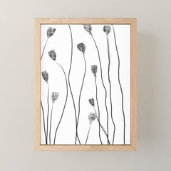 A group of poppy heads Mini Art Print