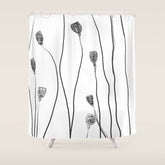 A group of poppy heads Shower Curtain