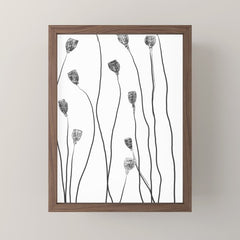 A group of poppy heads Mini Art Print