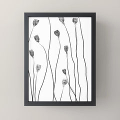 A group of poppy heads Mini Art Print