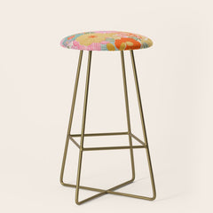 60's Retro Floral Stool