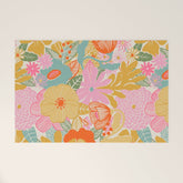 60's Retro Floral Welcome Mat