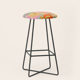 60's Retro Floral Stool