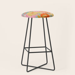 60's Retro Floral Stool