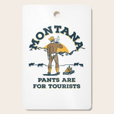 "Montana: Pants Are For Tourists" Funny Retro Cowboy Travel Art Cutting Board
