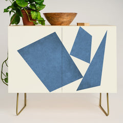 3 Forms Composition - Blue Credenza