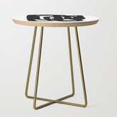 A Heavy Thought White Background Side Table