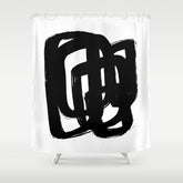 A Heavy Thought White Background Shower Curtain
