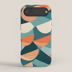 1/4 Cut, Abstract Fresh Fruits Citrus, Orange Lemon Illustration Scandinavian, Pastel Geometric Shapes eclectic Contemporary Modern Boho iPhone Case