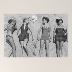 4 Girls Sunbathing Welcome Mat