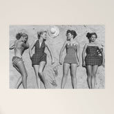 4 Girls Sunbathing Welcome Mat