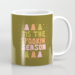 Tis the Spookin Season in Green Coffee Mug