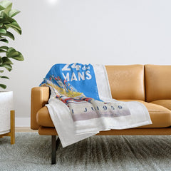 1959 24 Hours of Le Mans Race Poster Throw Blanket