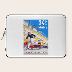 1959 24 Hours of Le Mans Race Poster Laptop Sleeve