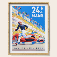 1959 24 Hours of Le Mans Race Poster Serving Tray