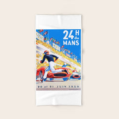 1959 24 Hours of Le Mans Race Poster Bath Towel