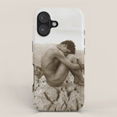Caino' Male Nude black and white photograph / black and white photography by Wilhem von Gloeden iPhone Case