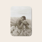 Caino' Male Nude black and white photograph / black and white photography by Wilhem von Gloeden Bath Mat