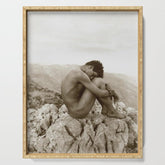 Caino' Male Nude black and white photograph / black and white photography by Wilhem von Gloeden Serving Tray