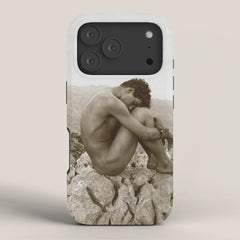 Caino' Male Nude black and white photograph / black and white photography by Wilhem von Gloeden iPhone Case