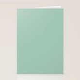 1950s Mint Green Solid Stationery Card