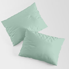 1950s Mint Green Solid Pillow Sham
