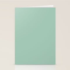 1950s Mint Green Solid Stationery Card