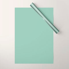 1950s Mint Green Solid Wrapping Paper